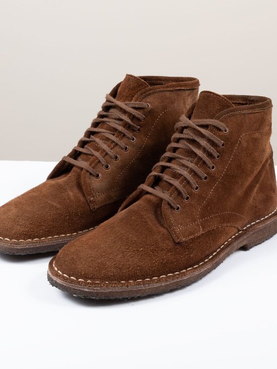 J.Crew Mens 10 Brown Suede 6-Eyelet Desert Field Boot Crepe Sole Made in Italy main image 8